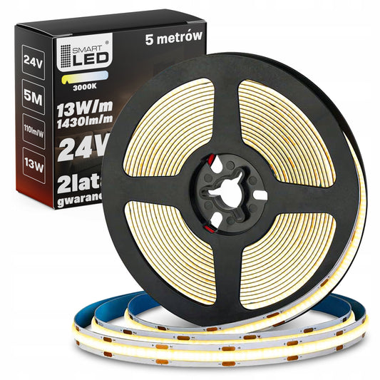 LED pásek 24 V, 65 W, 7150 lm, 5 m – teplá bílá