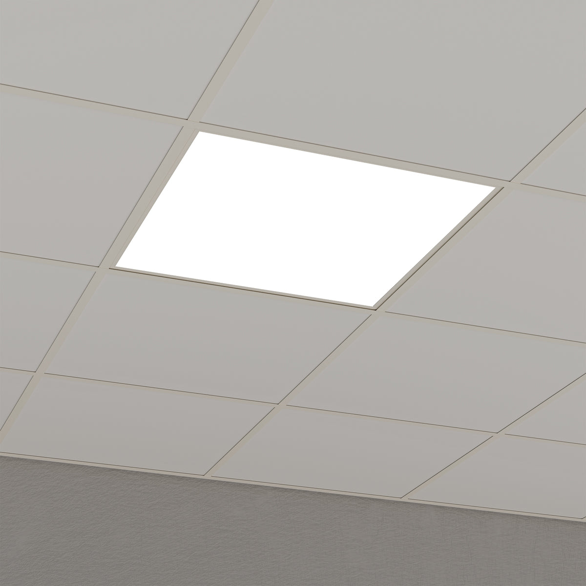 Bílé stropní LED svítidlo 40 W, 6000 lm, 4000 K, 60 × 60 cm