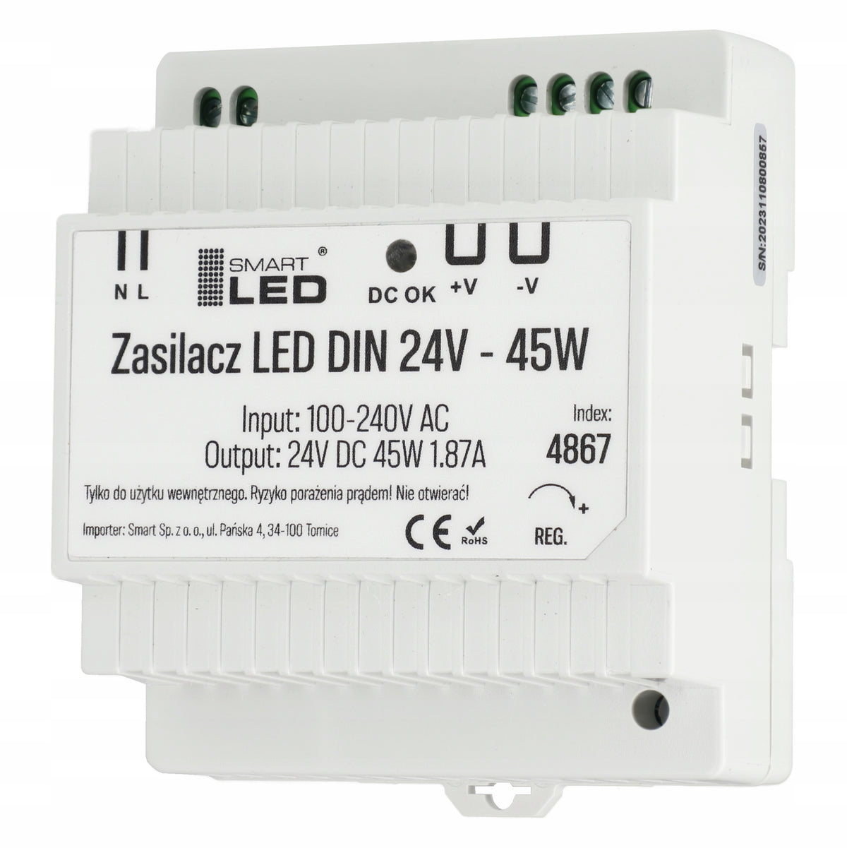 LED napájecí zdroj 24 V, 45 W
