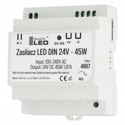 LED napájecí zdroj 24 V, 45 W