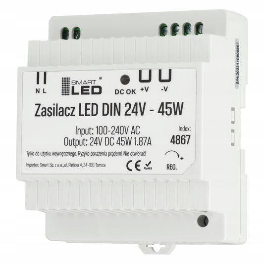 LED napájecí zdroj 24 V, 45 W