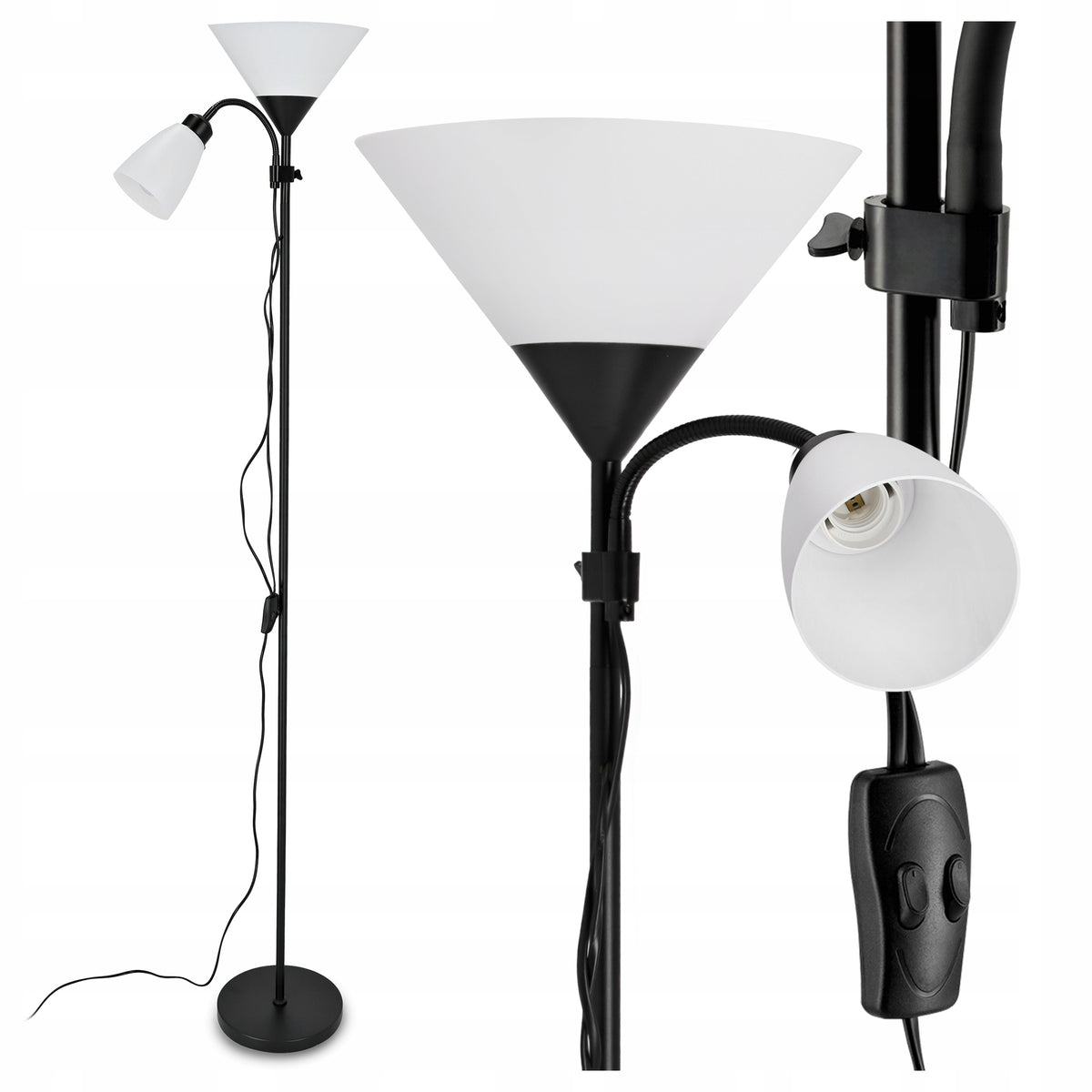 Stojací lampa E27, nastavitelná