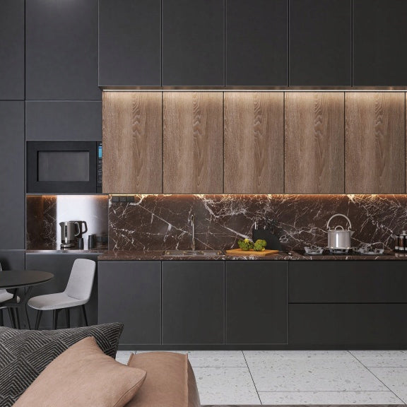 Černý hliníkový profil pro LED pásek 1 m