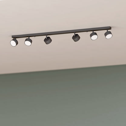 Černé přisazené bodové svítidlo GX53 120 cm, nastavitelné