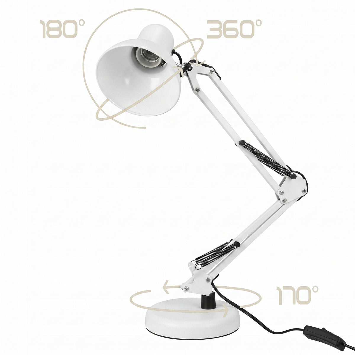 Stolní lampa E27 230 V, nastavitelná, s klipsem