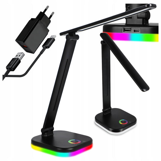 LED stolní lampa, s dotykovým ovládáním, USB, nastavitelná