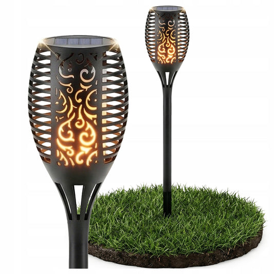 Černé LED solární zápichové svítidlo 51 cm