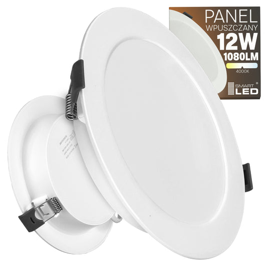 Bílý zápustný LED panel 12 W