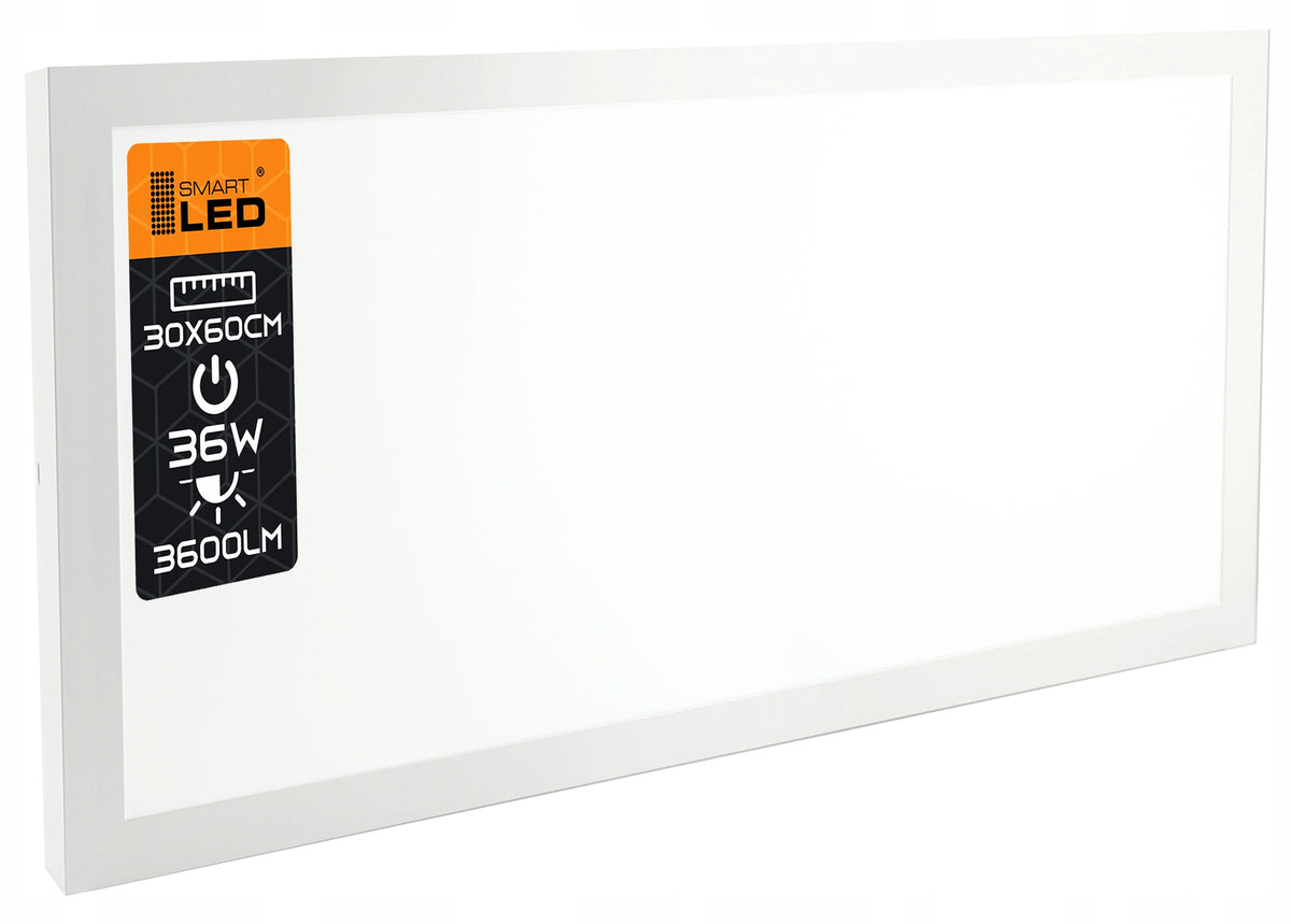 Přisazený LED panel 36 W, 30 × 60 cm