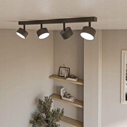 Černé přisazené bodové svítidlo GX53 60 cm, nastavitelné