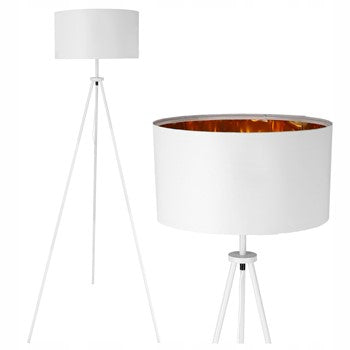 Bílá stojací lampa E27