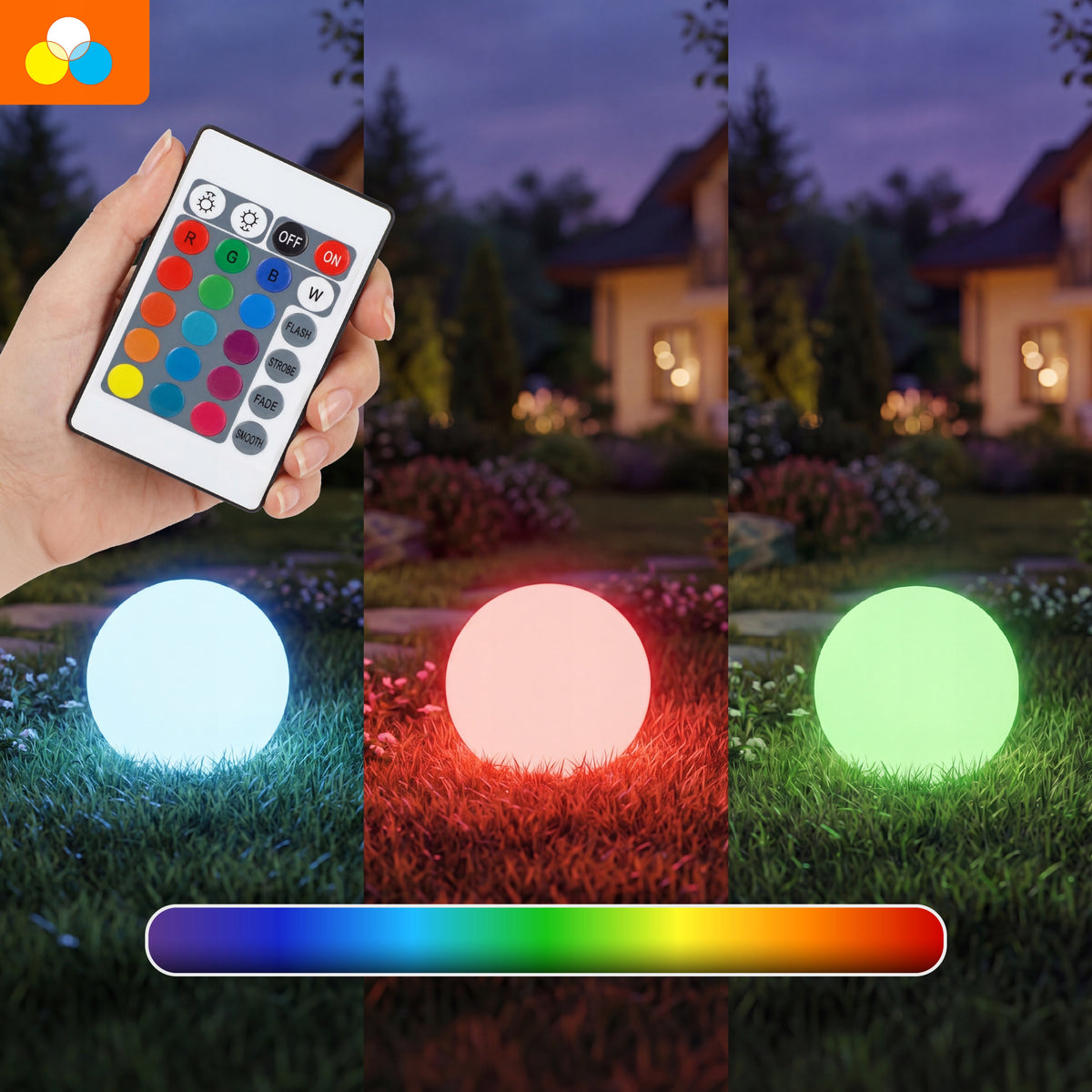 LED solární zápichové svítidlo 20 cm, IP65