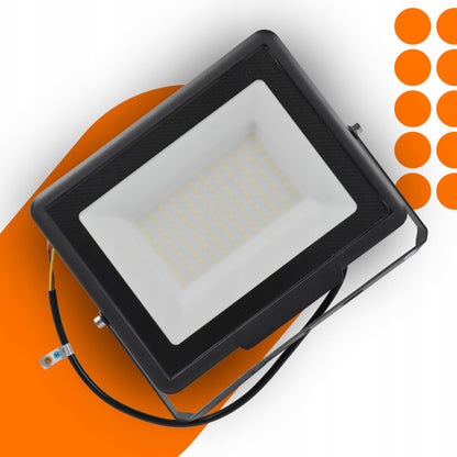 LED reflektor 100 W, 8000 lm, neutrální bílá 4500 K, IP65, 230 V, 23 × 18,5 cm