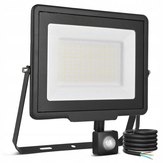 LED reflektor 100 W, 8000 lm, neutrální bílá 4500 K, IP65, 230 V, 24 × 23 cm
