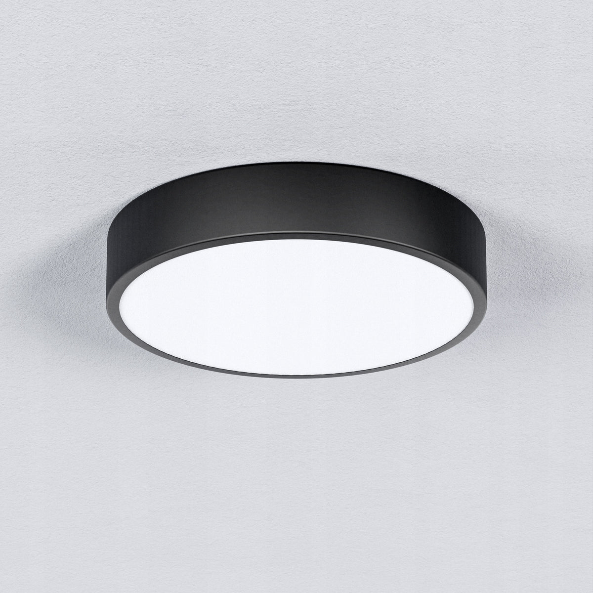Černé kulaté stropní LED svítidlo 27 W, 30 cm