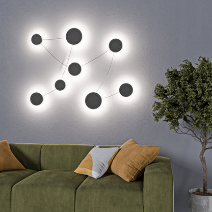 Černé LED nástěnné svítidlo 50 W