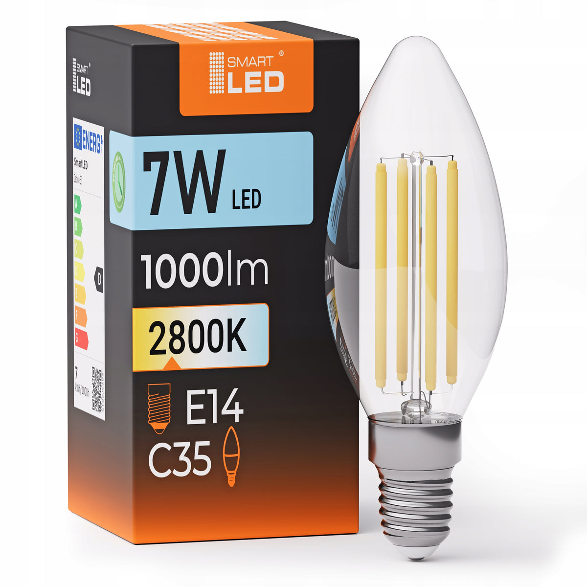 LED žárovka E14 7 W, 1000 lm, 2800 K – teplá bílá