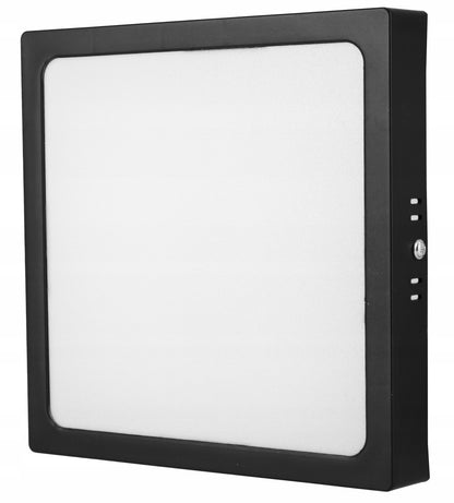 Černé čtvercové stropní LED svítidlo 18 W