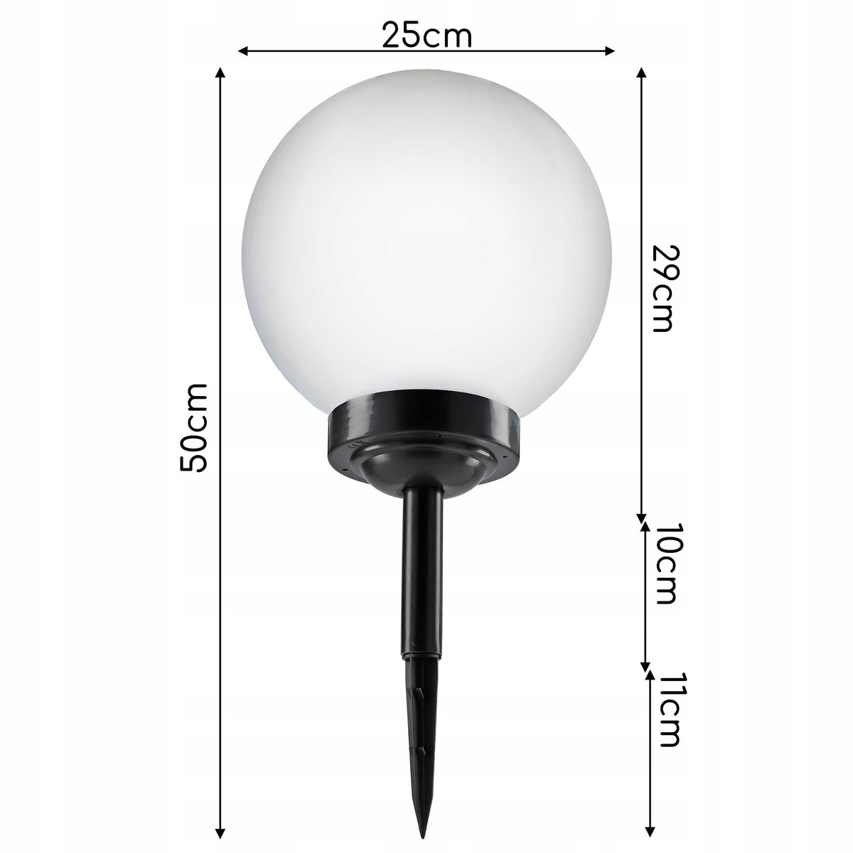 LED solární zápichové svítidlo 25 cm