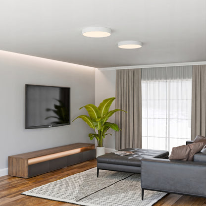Bílé kulaté stropní LED svítidlo 36 W, 3600 lm, 3000 K, 40 cm – teplá bílá