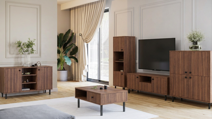 Dvoudveřová komoda VENUS 73 × 137 cm – ořech