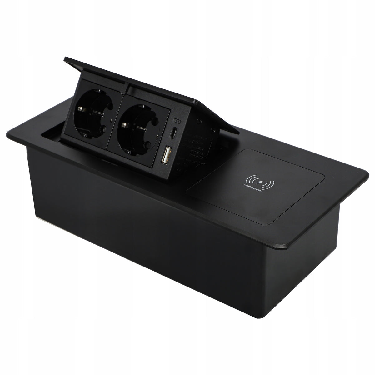 Zápustná stolní zásuvka 230 V, USB