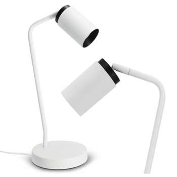 Bílá stolní lampa GU10