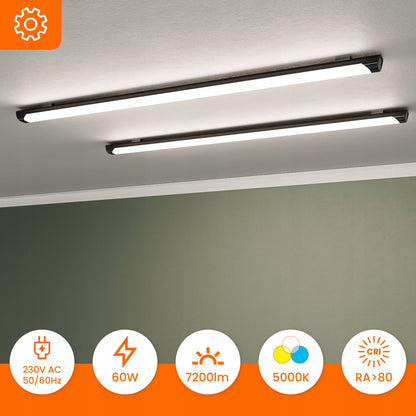 Průmyslové LED svítidlo 60 W, 7200 lm, 120 cm
