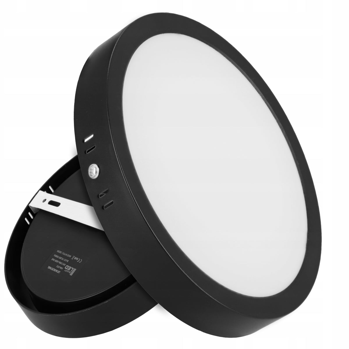 Černé kulaté stropní LED svítidlo 24 W