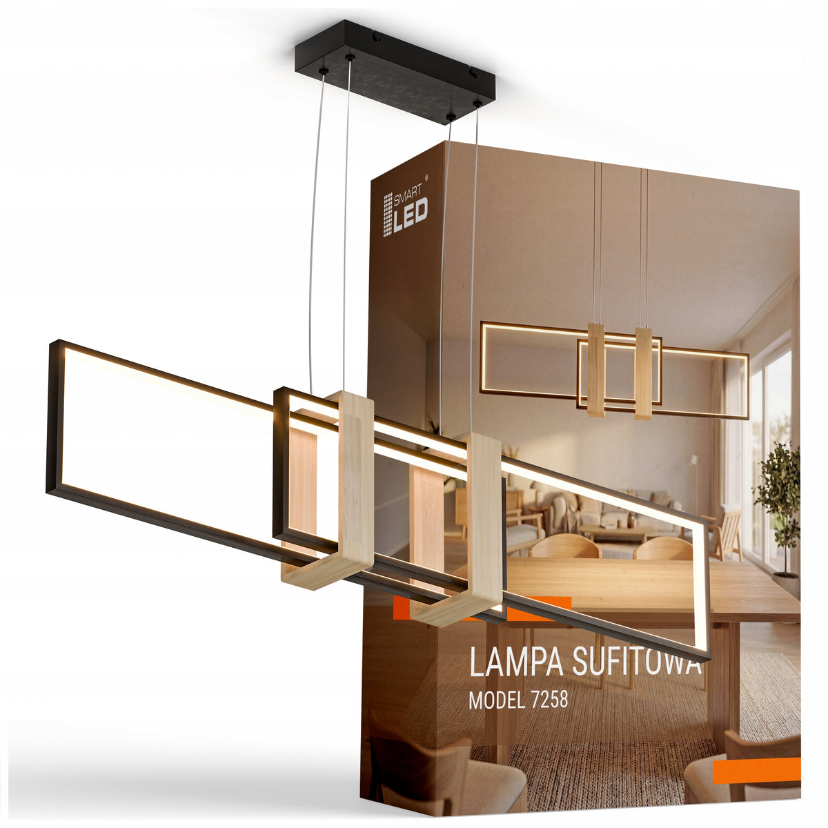 LED závěsné svítidlo 58 W