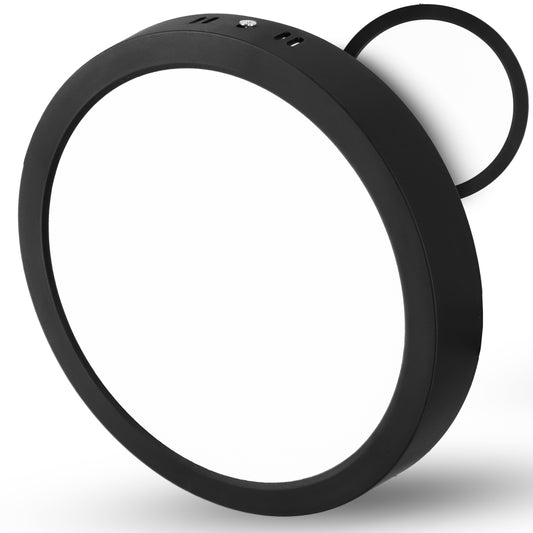 Černé kulaté stropní LED svítidlo 18 W