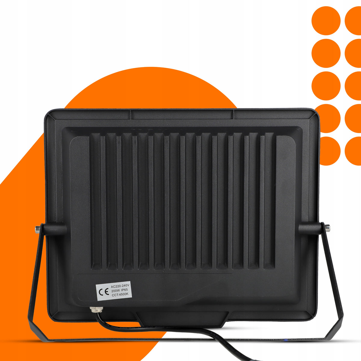 LED reflektor 200 W, 16 000 lm, neutrální bílá 4500 K, IP65, 230 V