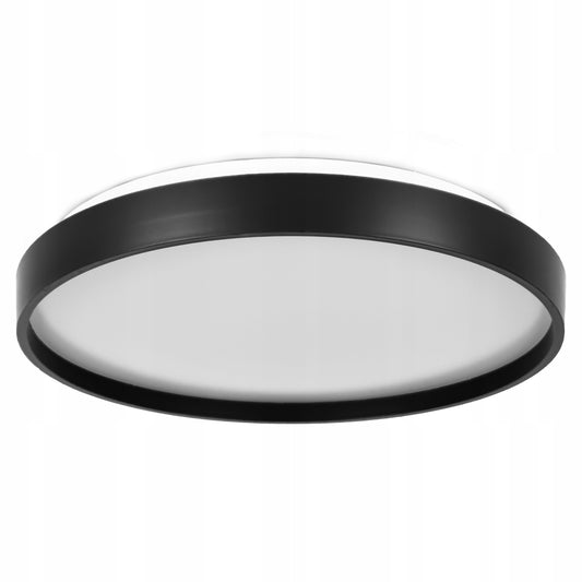 Černé kulaté stropní LED svítidlo 24 W, 33 cm