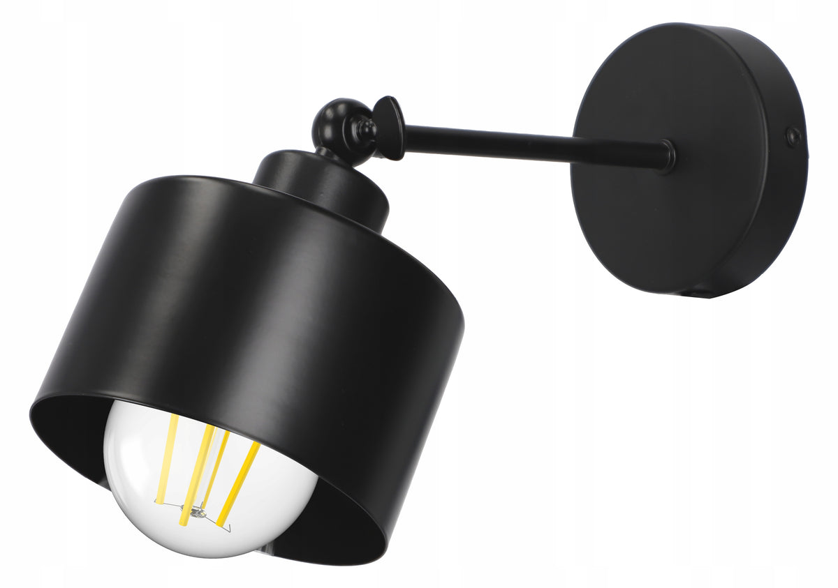 Černé LED nástěnné svítidlo, nastavitelné