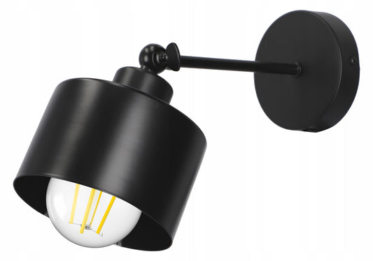 Černé LED nástěnné svítidlo, nastavitelné