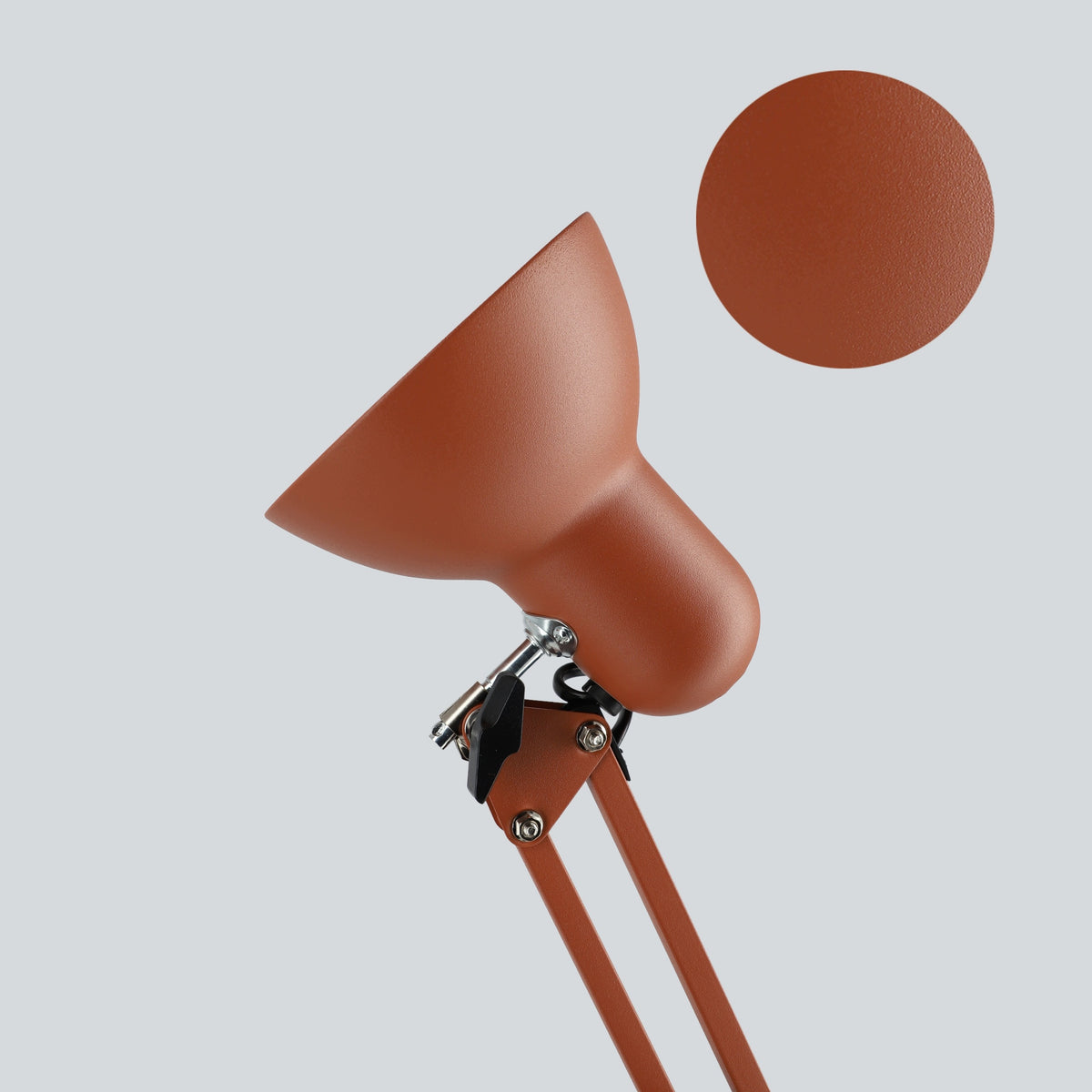 Červená stolní lampa E27, nastavitelná