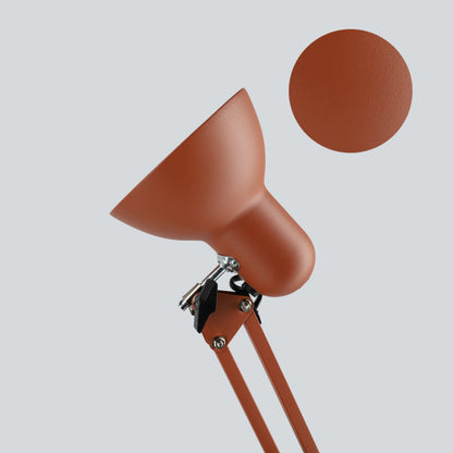 Červená stolní lampa E27, nastavitelná