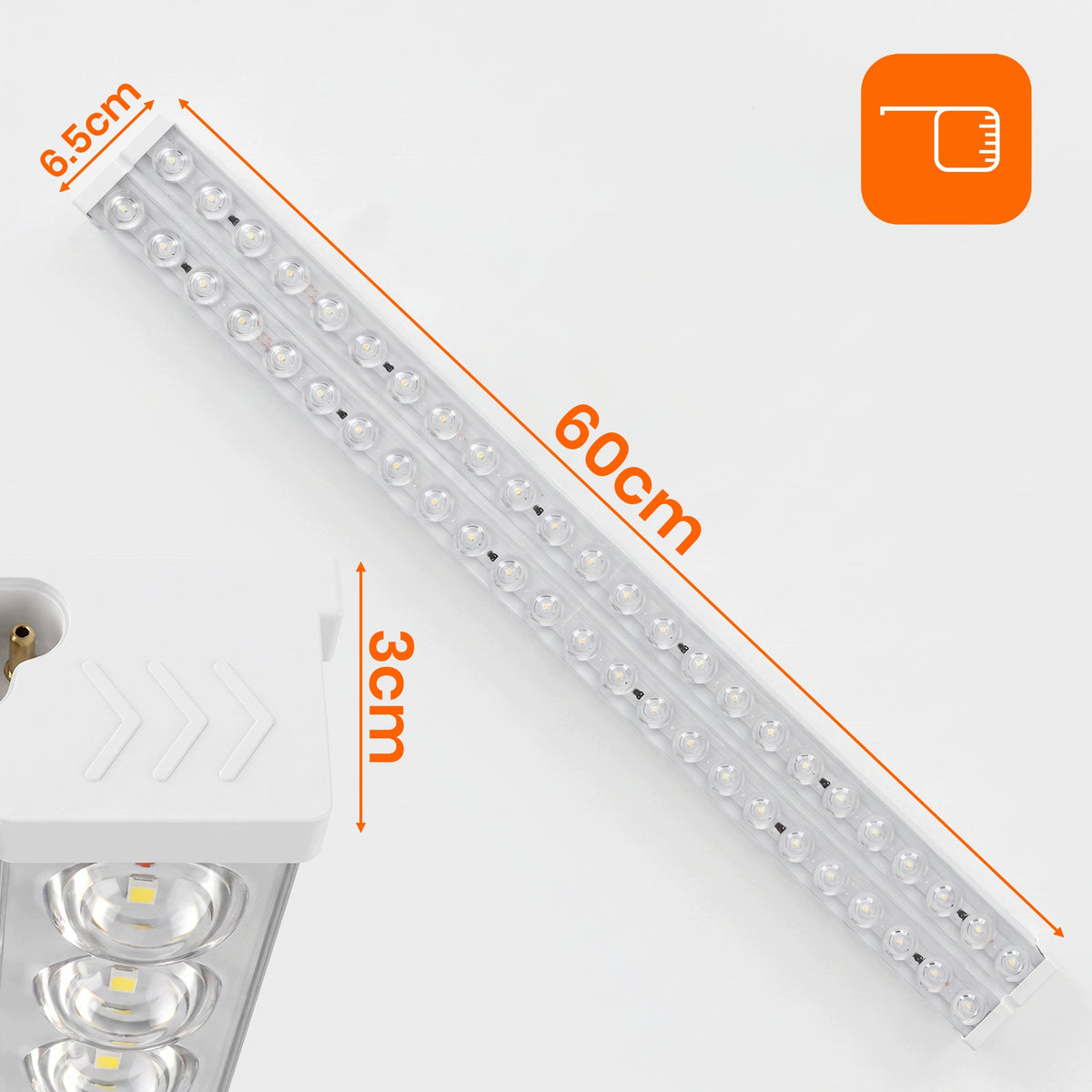 Průmyslové LED svítidlo 36 W, 3600 lm, 60 cm