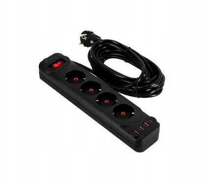 Prodlužovací kabel 230 V, 5 m, USB