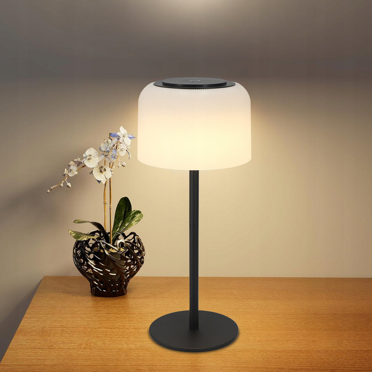 LED stolní lampa, s dotykovým ovládáním, stmívatelná, 3 režimy barvy světla
