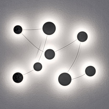 Černé LED nástěnné svítidlo 50 W