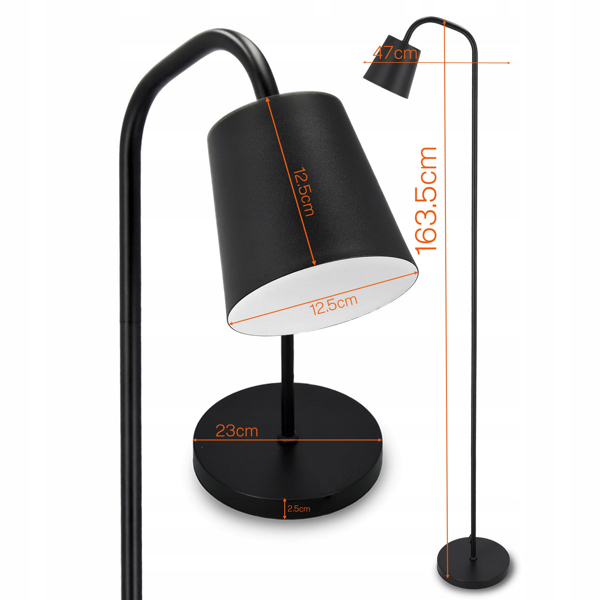 Stojací lampa E27 163 cm