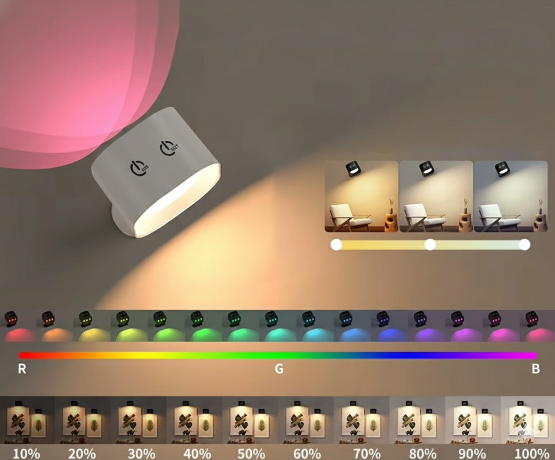 LED nástěnné svítidlo, stmívatelné, CCT