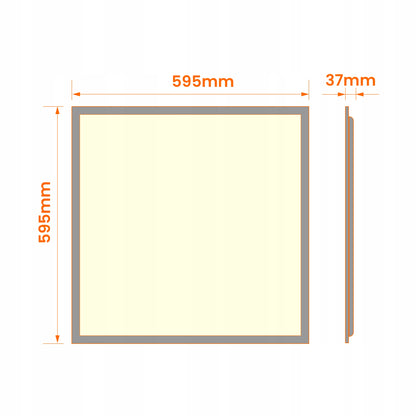 Bílé stropní LED svítidlo 40 W, 6000 lm, 4000 K, 60 × 60 cm