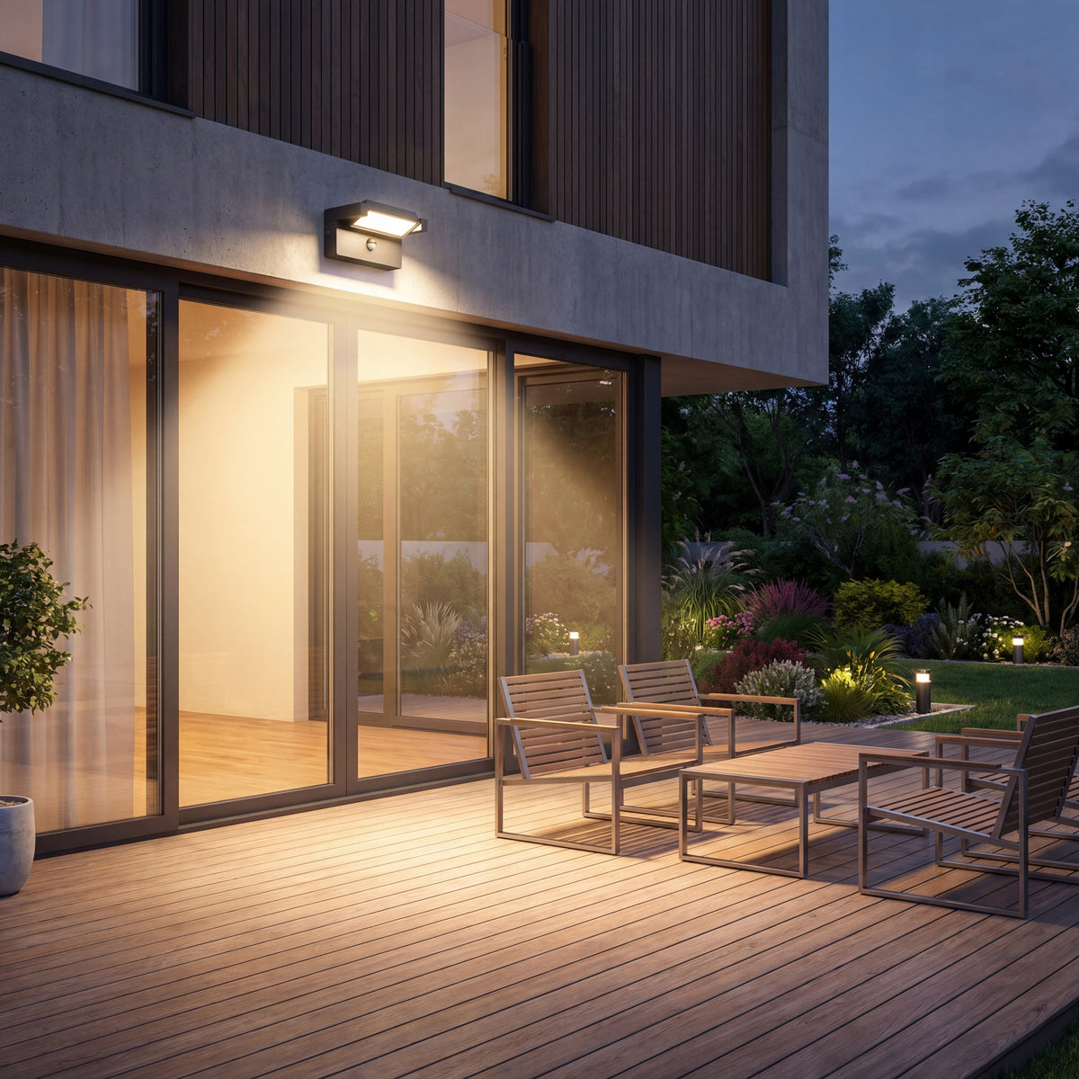 LED fasádní svítidlo 25 W, 3 režimy barvy světla