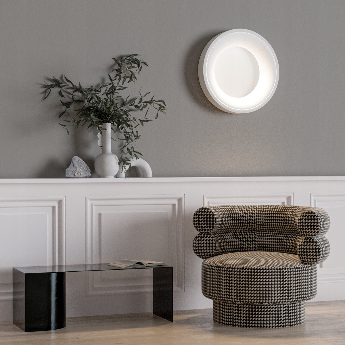 Bílé kulaté stropní LED svítidlo 50 W, 4000 K