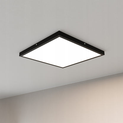Černé stropní LED svítidlo 32 W, 3520 lm, 4000 K, 40 × 40 cm