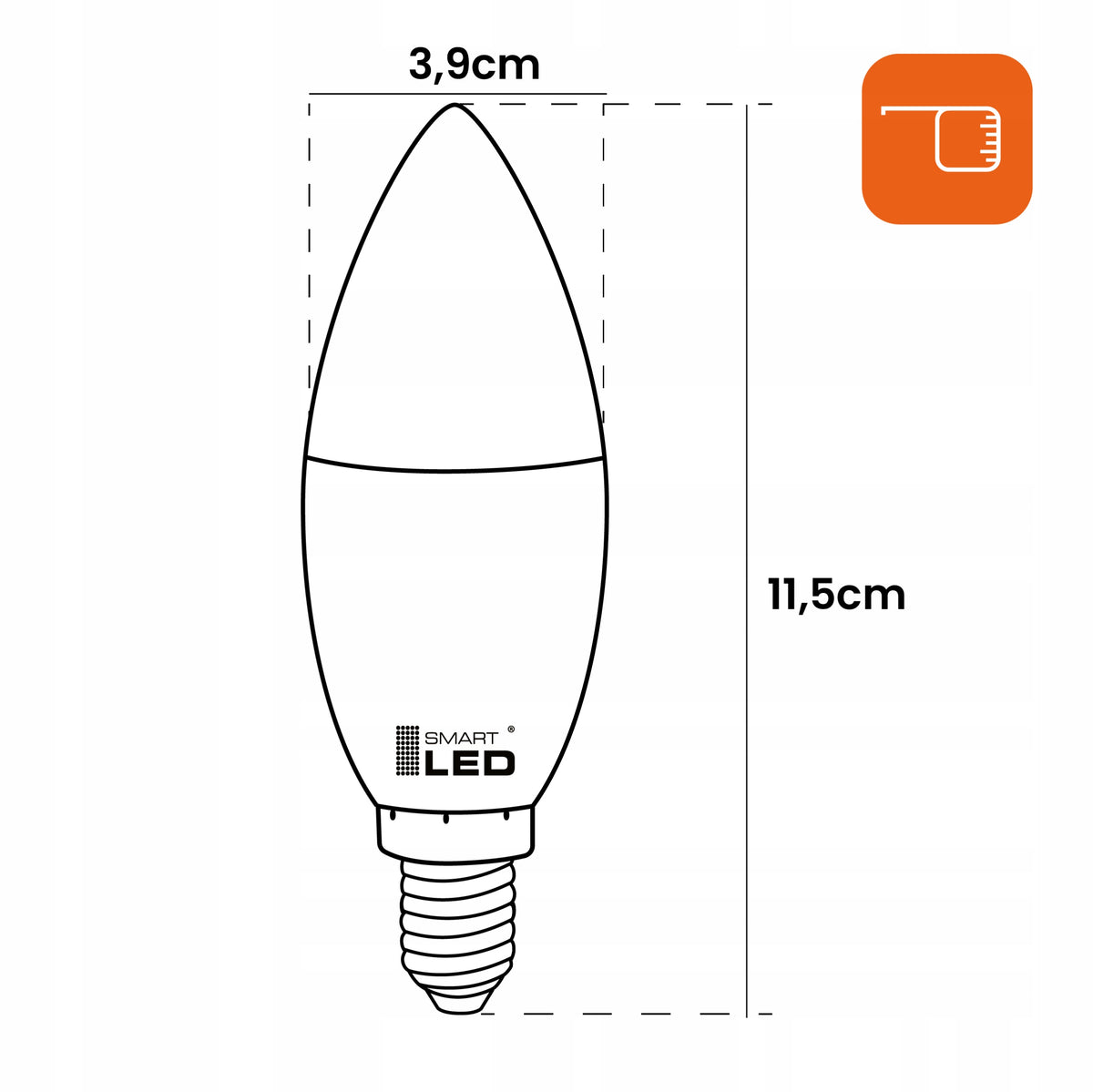 LED žárovka E14 10 W, 900 lm, 3000 K – teplá bílá