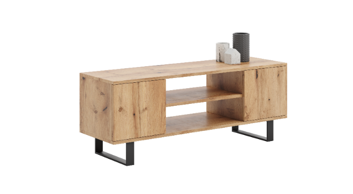 TV stolek FOCUS 155 cm – dub Craft zlatý, loftový styl