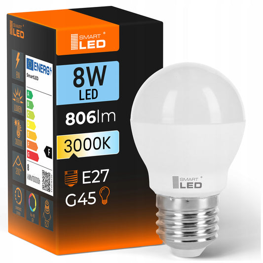 LED žárovka E27 8 W, 806 lm, 3000 K – teplá bílá